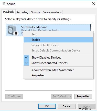 修正済み：再生デバイスWindows10でのSkype通話の失敗の問題 