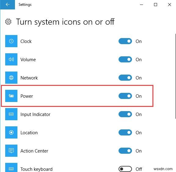 Windows10のタスクバーに表示されないバッテリーアイコンを修正 