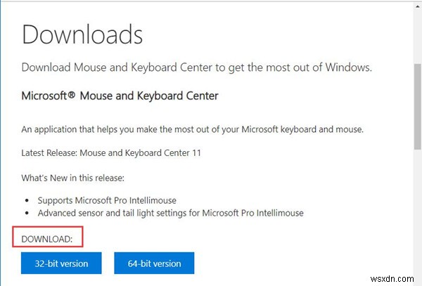 修正済み：Microsoftマウスとキーボードセンターでサポートデバイスが検出されない 