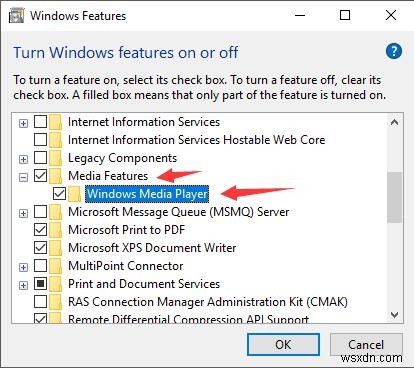 Windows10でWindowsMediaPlayerをアンインストールして再インストールする方法 