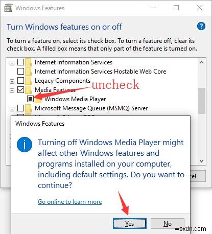 Windows10でWindowsMediaPlayerをアンインストールして再インストールする方法 