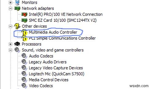 マルチメディアオーディオコントローラードライバーがWindows10にありません 