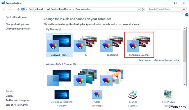 Windows 10でテーマをダウンロード、インストール、変更する方法 