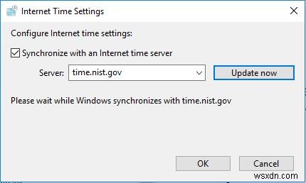 修正済み：Windows10で時間が同期および更新されない 