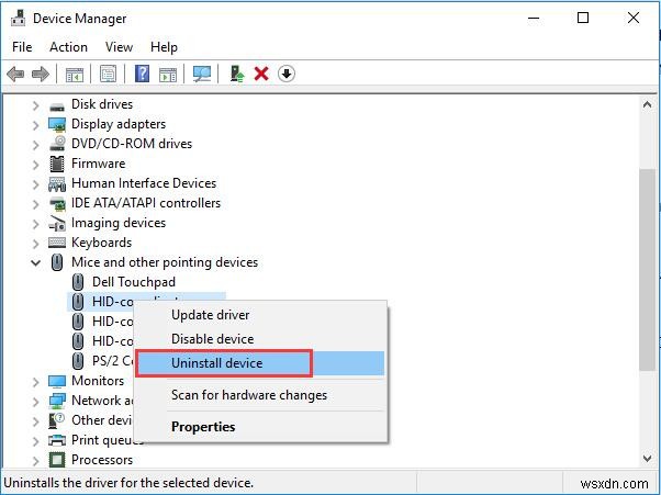 Windows10でHID準拠のマウスが機能しない問題を修正 