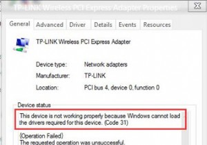 Windows 10のネットワークアダプターで発生するコード31エラーの解決方法