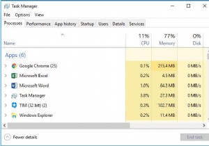 Windows 10、8、7、VistaおよびXPでタスクマネージャーを開く方法 