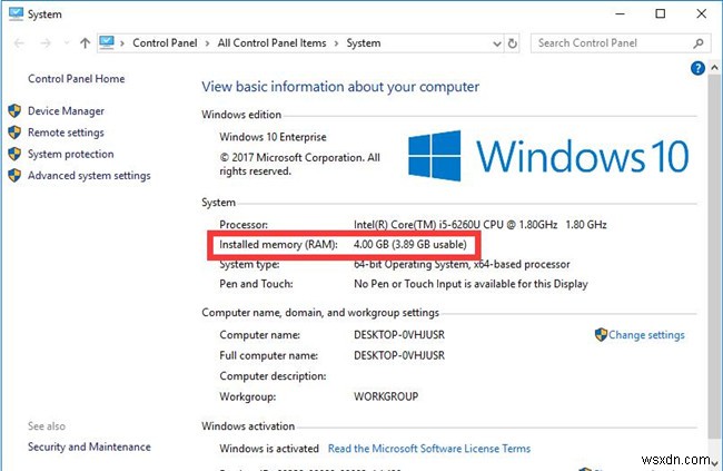 Windows10でRAMの容量を確認する方法 