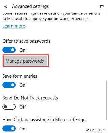 MicrosoftEdgeで保存されたパスワードを表示および管理する方法 