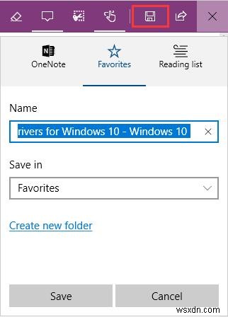 Windows10のMicrosoftEdgeでWebノートを使用する方法 