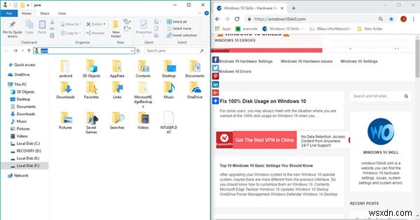 Windows10で画面を分割する方法 