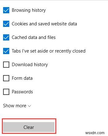 Microsoft Edgeで履歴、キャッシュ、データ、Cookieをクリーンアップする方法 