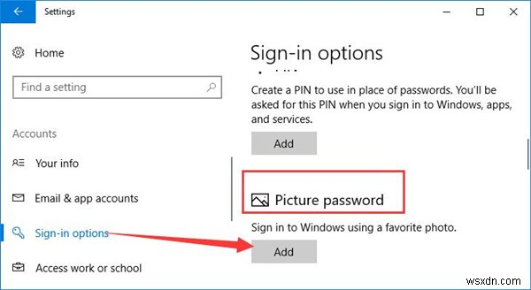 Windows10で画像パスワードを使用する方法 