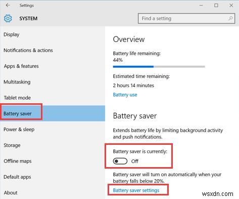 Windows10でバッテリーセーバーモードを使用する方法 