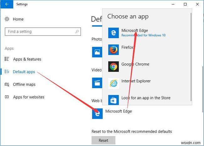 Microsoft Edge：デフォルトのブラウザとホームページを設定する 