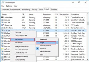 Windows 10、8、7でプログラムを高優先度に設定する方法 