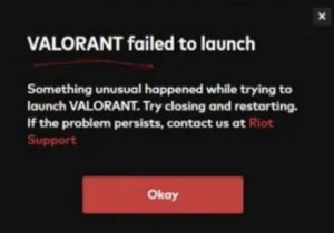 解決済み：ValorantがWindows 11、10、8、および7で起動しない 