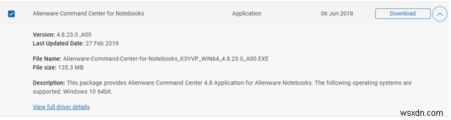 修正済み：AlienwareコマンドセンターがWindows10で機能しない 