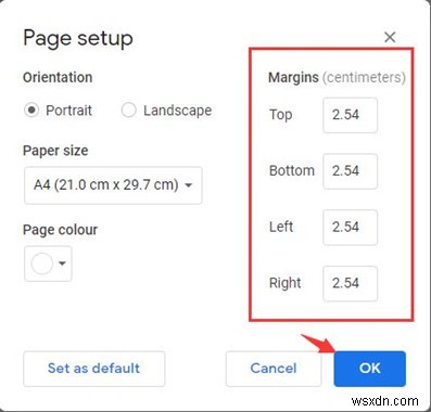 Googleドキュメントでマージンを変更する方法 