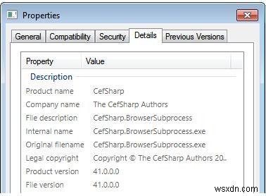 CefSharp.BrowserSubprocess.exe：それは何ですか、それに関する問題を解決する方法は？ 