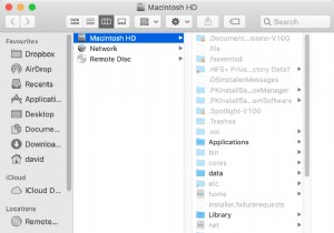 ターミナルを介してFinderでMacのルートディレクトリを開く方法 
