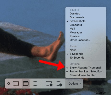 macOSでフローティングスクリーンショットプレビューサムネイルを削除する方法 