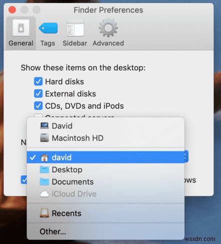 MacでデフォルトのFinderフォルダを設定する方法 