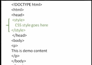  style タグを使用してHTMLページのスタイル情報を定義するにはどうすればよいですか？ 