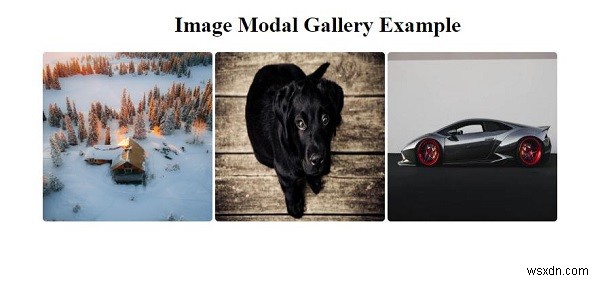 CSSとJavaScriptを使用してモーダル画像ギャラリーを作成するにはどうすればよいですか？ 