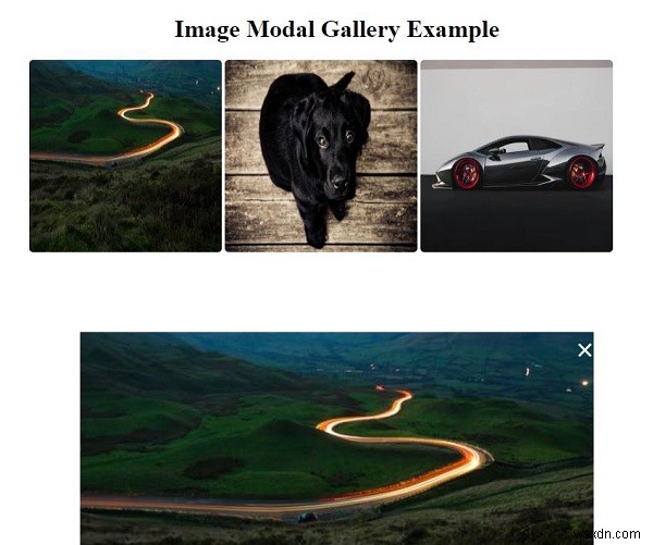 CSSとJavaScriptを使用してタブ付きの画像ギャラリーを作成するにはどうすればよいですか？ 