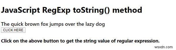 JavaScript RegExp toString（）メソッド 