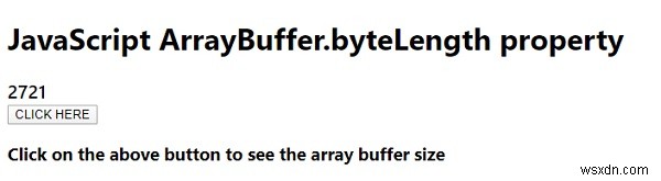 JavaScriptArrayBuffer.byteLengthプロパティ 