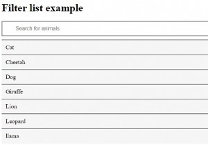 JavaScriptでフィルターリストを作成するにはどうすればよいですか？ 