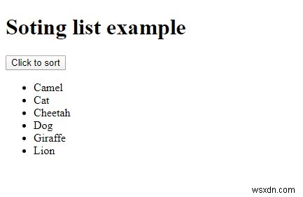 JavaScriptを使用してHTMLリストを並べ替える方法は？ 
