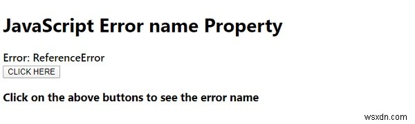 JavaScriptエラー名プロパティ 