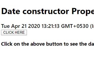 JavaScriptの日付コンストラクタープロパティ 