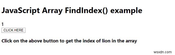JavaScriptの配列findIndex（）関数 