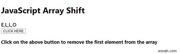JavaScriptの配列shift（） 