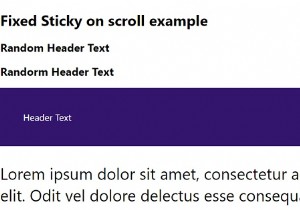 CSSとJavaScriptを使用してスクロール時に固定/スティッキーヘッダーを作成するにはどうすればよいですか？ 