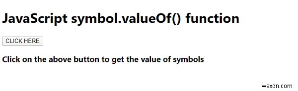 JavaScript symbol.valueOf（）関数 