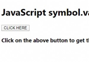JavaScript symbol.valueOf（）関数 