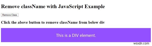JavaScriptを使用して要素からクラス名を削除するにはどうすればよいですか？ 