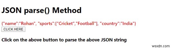JavaScript JSON parse（）メソッド 