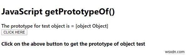 例を使用したJavaScriptgetPrototypeOf 