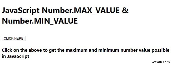 JavaScript Number.MAX_VALUE＆Number.MIN_VALUEと例 