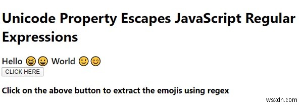 UnicodeプロパティはJavaScript正規表現をエスケープします 