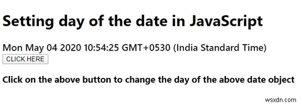 JavaScriptで日付の日を設定するにはどうすればよいですか？ 