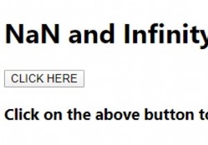 JavaScriptでのNaNとInfinityの例 