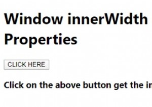 JavaScriptのウィンドウinnerWidthおよびinnerHeightプロパティ。 