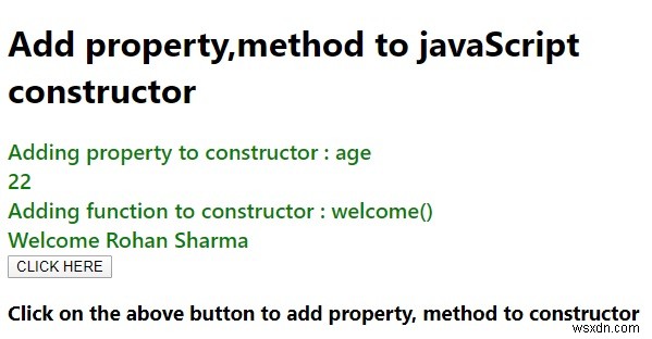 プロパティ、メソッドをJavaScriptコンストラクターに追加するにはどうすればよいですか？ 